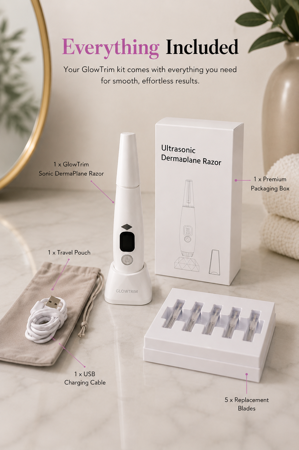 GlowTrim – Effortless Painless Body Shaver for Silky Smooth Skin
