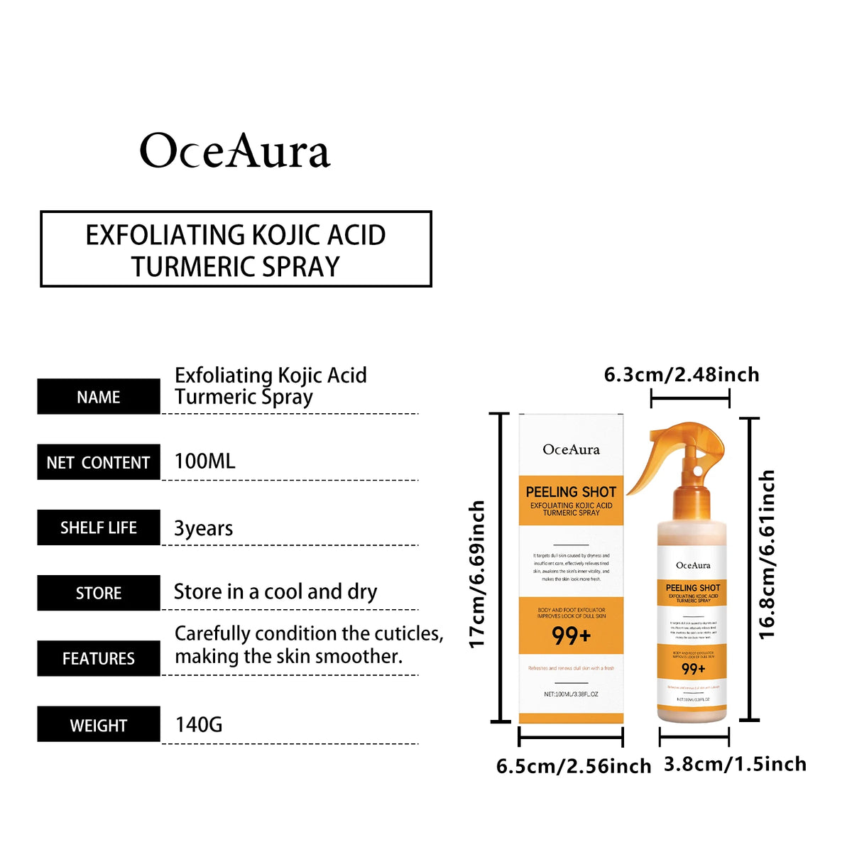OCEAURA™ BrightSilk Exfoliating Body Mist