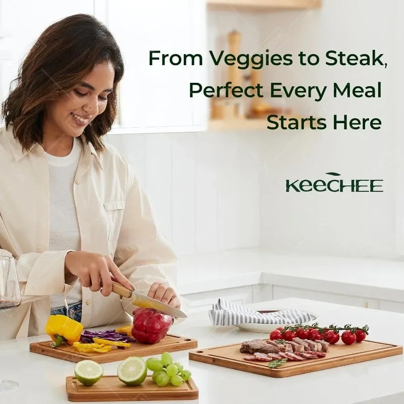 WOODORA™ Bamboo Kitchen Board Set