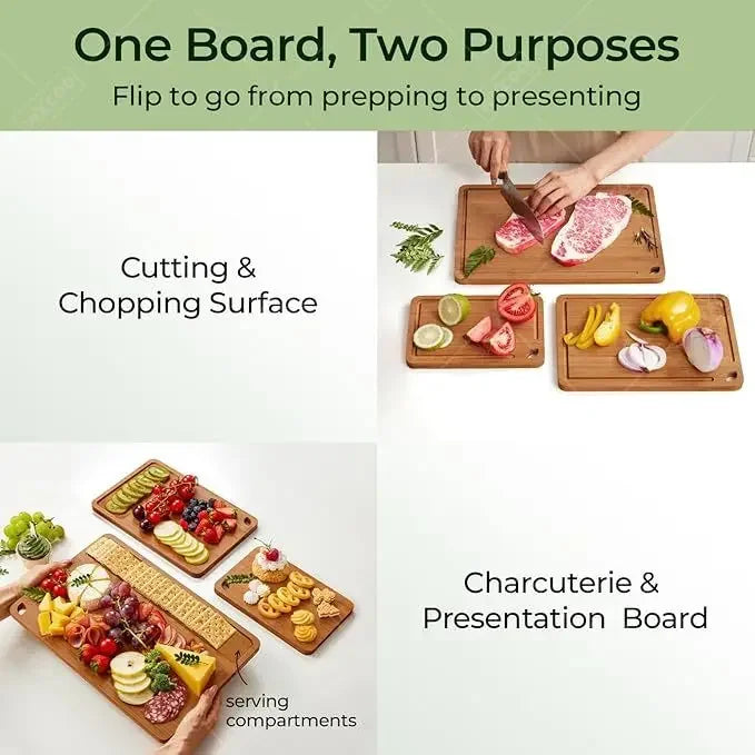 WOODORA™ Bamboo Kitchen Board Set